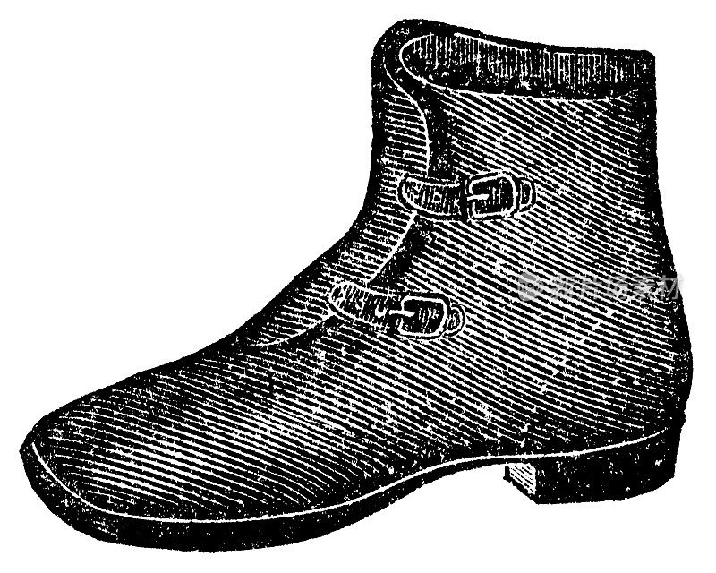维多利亚时代的口扣靴- 19世纪